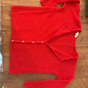 Sezane Red Gaspard Cardigan